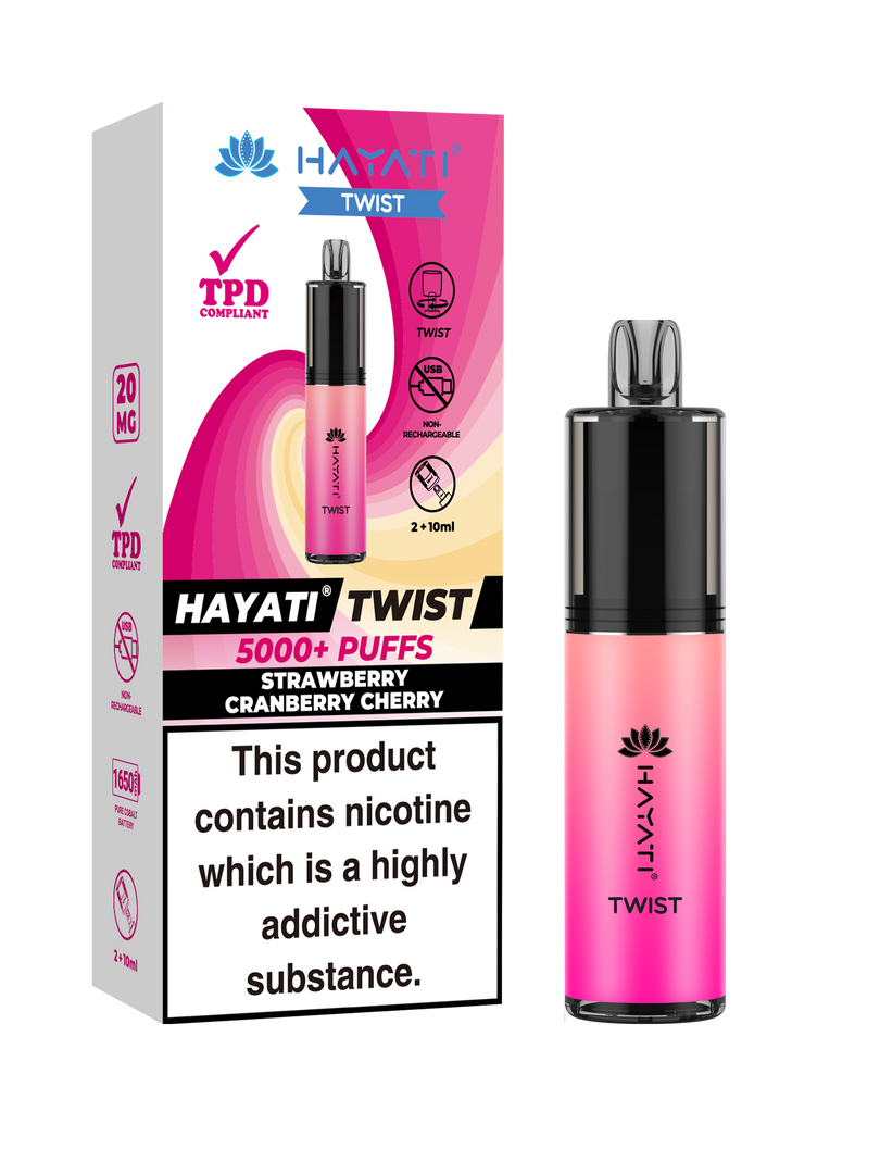 Strawberry Cranberry cherry Hayati Twist 5000 Disposable Pod Kit