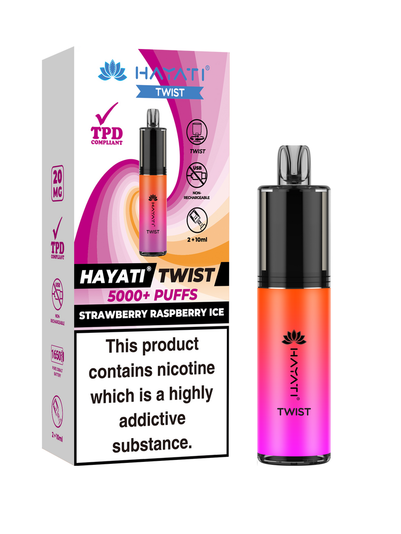 Strawberry raspberry Ice Hayati Twist 5000 Disposable Pod Kit