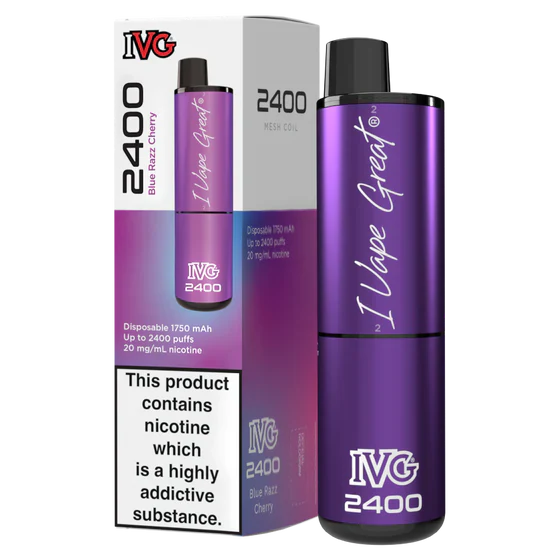 IVG 2400 Blue Razz Cherry IVG 2400 Disposable Vape