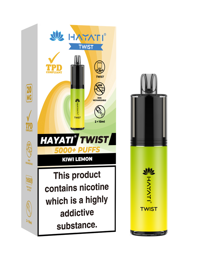 Kiwi Lemon Hayati Twist 5000 Disposable Pod Kit